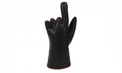 For one hand with 3 amputated fingers and extended shaft. Made of soft lamb leather with a genuine lamb lining.