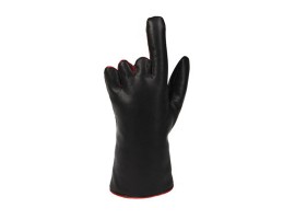 For one hand with 3 amputated fingers and extended shaft. Made of soft lamb leather with a genuine lamb lining.