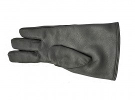 Goatskin glove for a warehouse worker after a total amputation of the index finger and a partial amputation of the thumb.